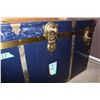 Image 7 : Blue Metal Trunk w/Key (36”x20”x20”)