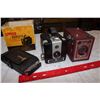 Image 2 : Vintage Cameras w/Original Boxes(3): Brownie Hawkeye, Vrede Box& Kodak Junior Six-20