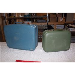 Vintage Suitcases (2)(22"x16.5")(Holiday Luggage (13"x16"))