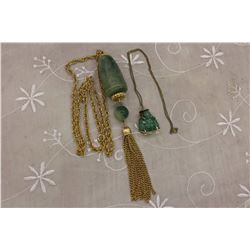 Jade Or Jadelike Jewellery, 2 Pendants