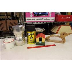 Lot Of Misc. (Mr. Peanut Tin, Trick Dog Bank, Coffee Maker, Loonie Bank