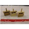 Image 1 : Miniature Wooden Butter Presses (3) (Possibly Salesman Samples)