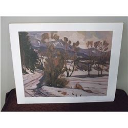 Yvette Boulanger (1932-2015) Print, Titled "Mountains" Ltd. Ed Signed