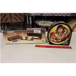 Vintage Tile Rummy Game W/ Case & Lord Of The Rings Puzzle