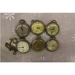 Old Pocket Watches (5) (Westclox 3, Pilot 2, Some Working