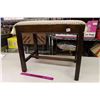 Image 4 : Walnut Vanity Bench With Crochet Seat (13"x20")