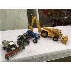 Lot Of Metal Tractor Toys (4)