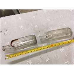 Pair Of Vintage Glass Pharmacy Bottles (Matching From Winnipeg, Man, Canada)