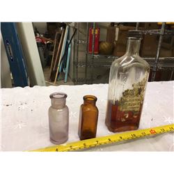 Lot Of Vintage Glass Bottles (3) (Rawleigh's)