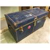 Image 2 : Blue Metal Trunk, 36"x17"x18"