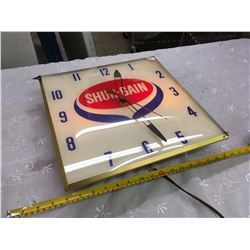 Shur-Gain Advertising Clock, Canadian Neon-Ray Clock Co, Rounded Glass, Working
