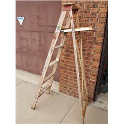 Vintage 6' Wooden Stepladder