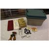 Image 1 : Little Rubbermaid Tub w/Canadian Army Buttons, Bottle Openers& Misc