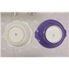 Image 2 : Flower Patterned Dishware: Glass Pitchers(2), Cups(4)& Bowls(2)