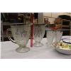 Image 3 : Flower Patterned Dishware: Glass Pitchers(2), Cups(4)& Bowls(2)