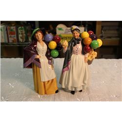 Royal Doulton Ltd. Figurines(2): Balloon Lady& Biddy Pennyfarthing