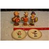 Image 1 : Goebel M.J Hummel Figurines (3)& Little Music Makers Plates (2)