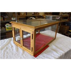 Wooden Glass Display Case (25"x17"x13")