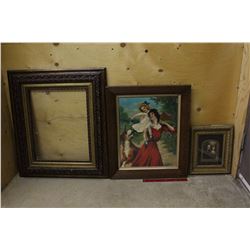 Vintage Wooden Frames (3)(30.5"x26")(21.5"x26")(14.5"x12.5")