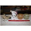 Image 1 : Vintage Misc: Head Vase,Two Cups& Dog Bobble-Head