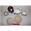 Image 3 : Small Crock, Crock Lids(2)& Grindley Pitchers(3)