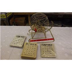 Bingo Cage&Balls w/Bingo Playing Sheets