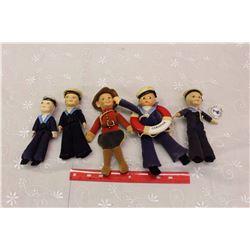 Lot Of Dolls (5)(Navy And RCMP, Norah Wellings Productions)