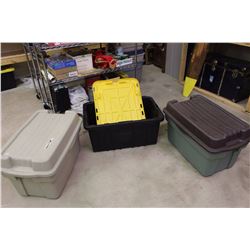 Plastic Containers W/ Matching Lids (3)