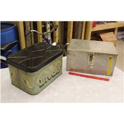 Bread Better & Wholesome Natural Bread Box & A Railroad Tool Box