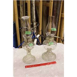 Pr. Of Coal Oil Lamps With Chimneys – No Damage