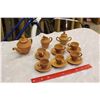 Image 1 : Children’s Earthenware Tea Set – Tea Pot, Cream & Sugar And 6 Cups & Saucers