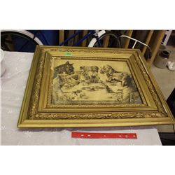 Ornately Framed Picture Of Dogs Playing Poker