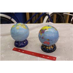 Globe Piggy Banks (2) – 1950’s (Some Dents)