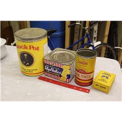 Assortment Of 3 Kitchen Tins & A Box