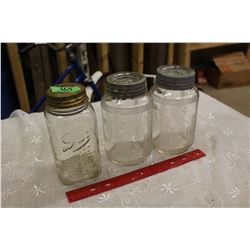 2 Nabob Coffee Glass Jars & A Drery Mason Sealer