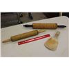 Image 1 : 2 Wooden Rolling Pins And A Wooden Butter/Mixing Paddle