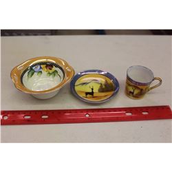 Nippon Demi Tasse & A Hand Painted Dish – Great Condition