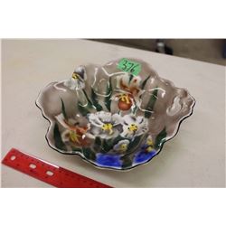 E.S. Germany Floral Fluted Dish – No Chips Or Cracks