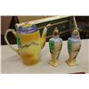 Image 3 : Hand Painted Tea Pot And A Salt And Pepper Set – Beautiful Condition