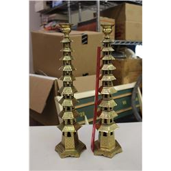 Pr. Of 15" Tall Brass Candlesticks