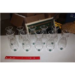 Box of 10 Regular Sized Chimneys For Coal Oil Lamps – No Breaks Or Chips