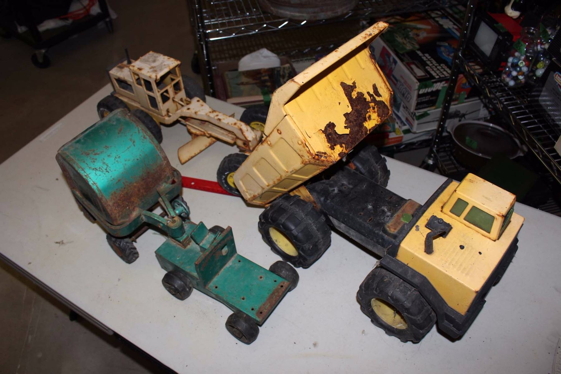Structo Rocker Toy Toy Structo Rocker, Tonka Tractor& Tonka Dump Truck