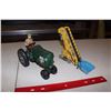 Image 1 : Cast Iron Tractor w/Man& Metal Dinky Supertoys Elevator Loader