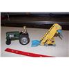 Image 3 : Cast Iron Tractor w/Man& Metal Dinky Supertoys Elevator Loader