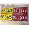 Image 1 : Lot of 2 Pairs of Alberta Licence Plates ('60 & '61)