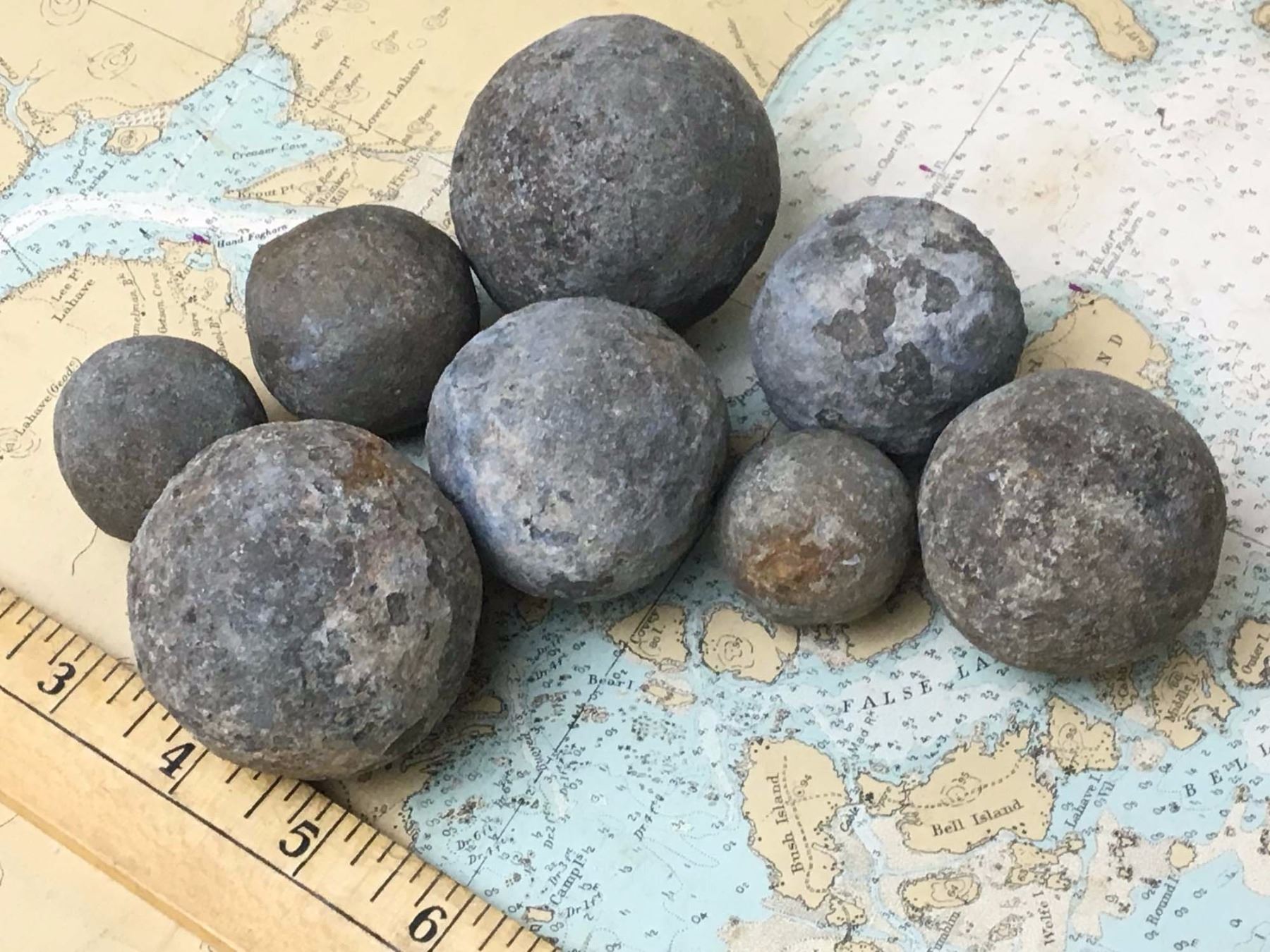 Lot (8) Indian Game Stones