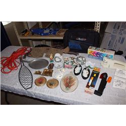 Lot of Misc (Extension Cord, Glassware, Bbq Rack, Decorations, Etc)