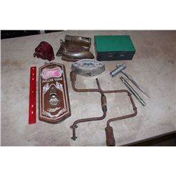 Lot of Misc (Miller 'High Life' Bottle Opener, Tools, Bandages, Etc)