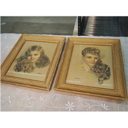 Pair Of Vintage Framed Pictures