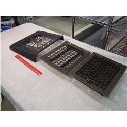 Lot Of Antique Metal Grates And Covers